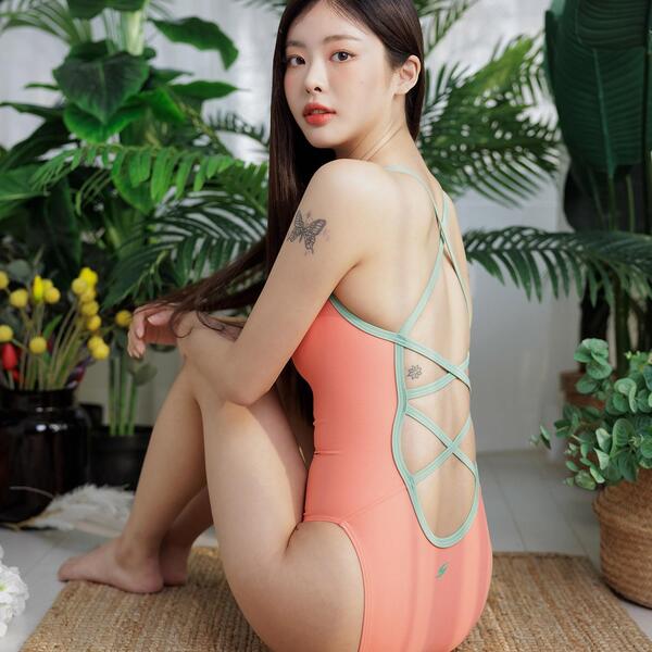 센티 / 여자 수영복 세트 WSM-23P11 + 디자인 수모 증정