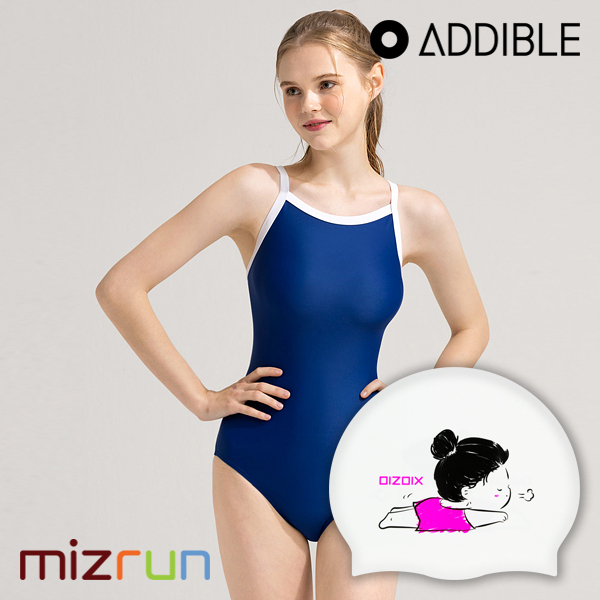 애디블 / 여자 수영복 세트 ASWBU028 + 디자인 수모 증정