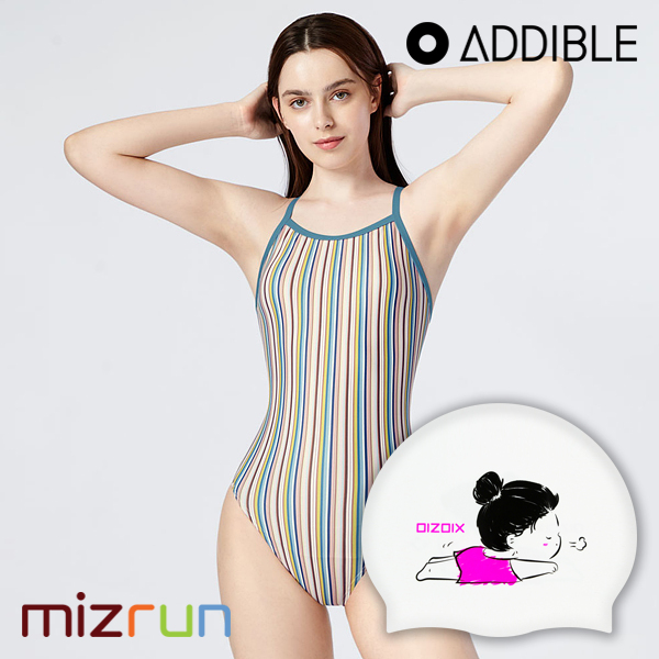 애디블 / 여자 수영복 세트 ASWGR024 + 디자인 수모 증정
