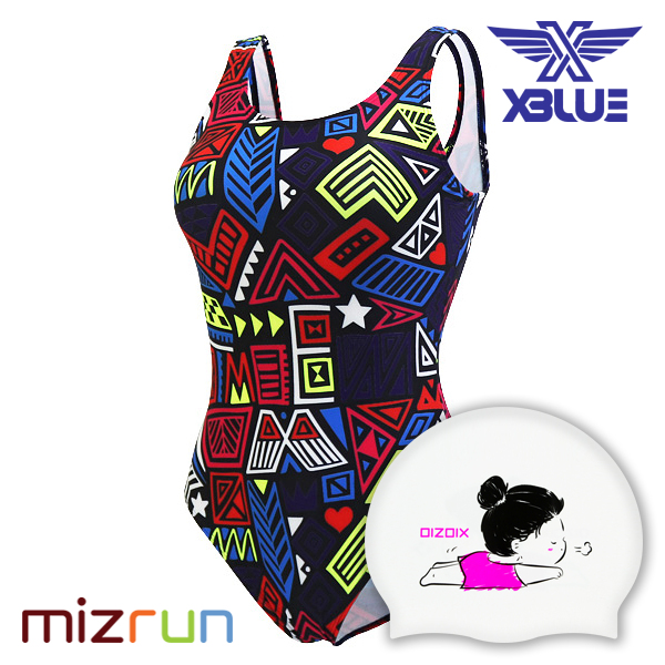 엑스블루 / 여성 아쿠아복 수영복 XBL-0021-25 + 디자인 수모 증정