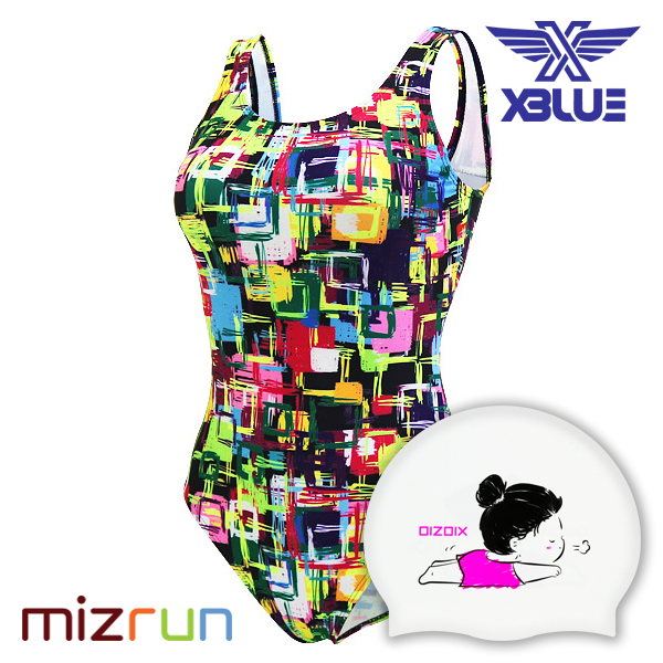 엑스블루 / 여성 아쿠아복 수영복 XBL-0021-26 + 디자인 수모 증정