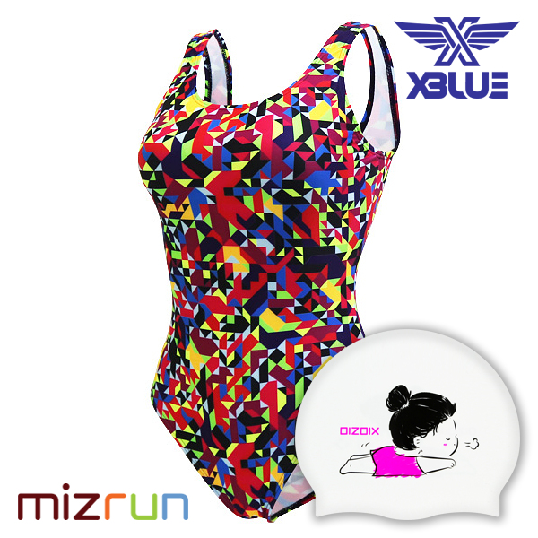 엑스블루 / 여성 아쿠아복 수영복 XBL-0021-35 + 디자인 수모 증정