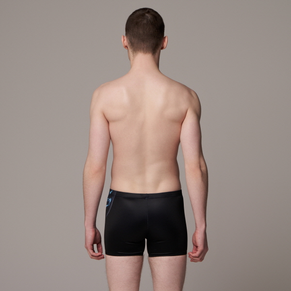 랠리 남성 사각 블랙 실내 수영복 OSMQ671 디자인 수모 증정