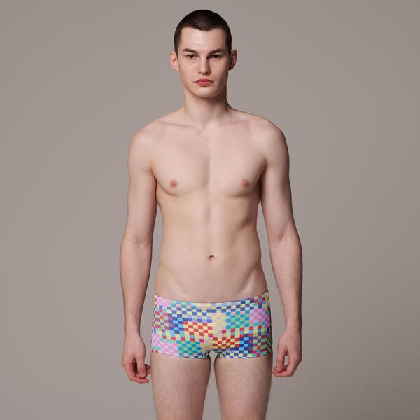 랠리 남자 실내 수영복 탄탄이 숏사각 스퀘어 OSMR676 디자인 수모 증정