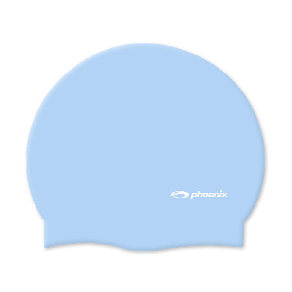 피닉스 실리콘 로고 수영모 솔리드형 PSC-01 라이트블루