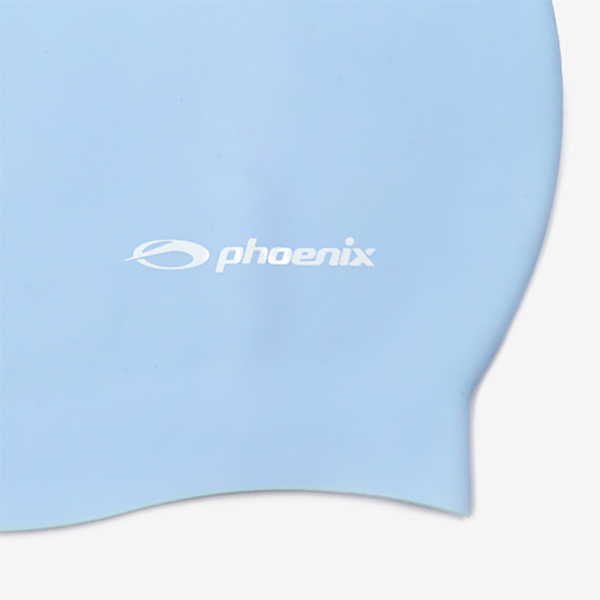 피닉스 실리콘 로고 수영모 솔리드형 PSC-01 라이트블루