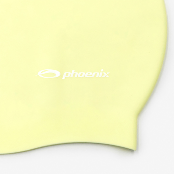 피닉스 실리콘 로고 수영모 솔리드형 PSC-01 레몬
