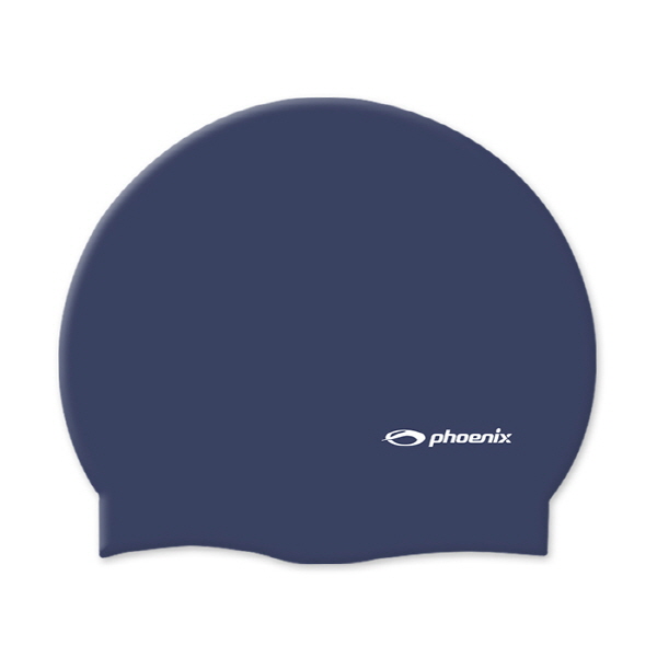피닉스 실리콘 로고 수영모 솔리드형 PSC-01 네이비