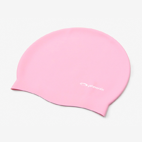 피닉스 실리콘 로고 수영모 솔리드형 PSC-01 핑크