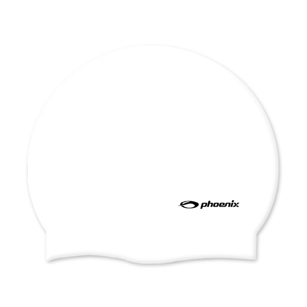 피닉스 실리콘 로고 수영모 솔리드형 PSC-01 화이트