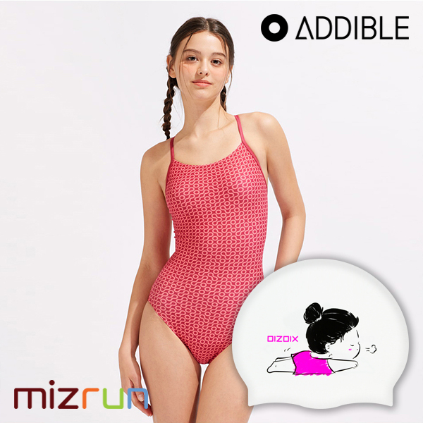 애디블 / 여자 수영복 세트 ASWRE032 + 디자인 수모 증정