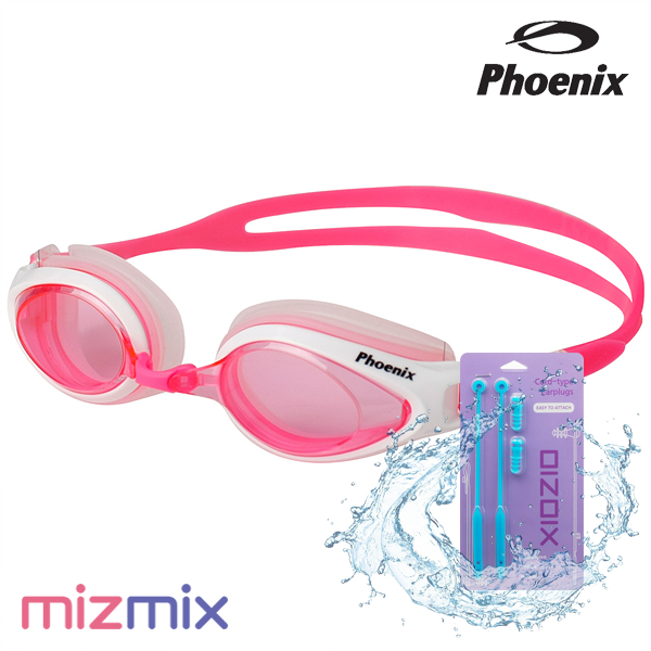 피닉스 / 아동 수경 PN-503J Pink + 코드형 귀마개 세트 -