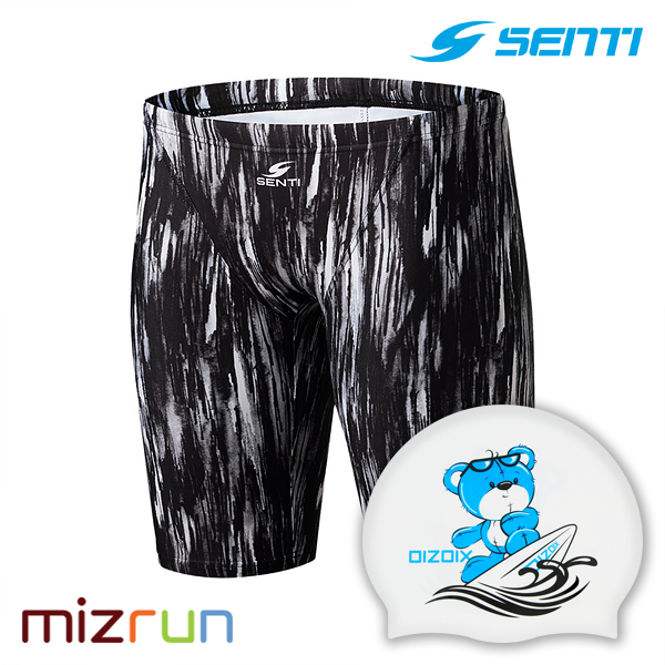 센티 / 남자 리브레 BK 준선수용 5부 수영복 MSTQ-23308 + 디자인 수모 증정