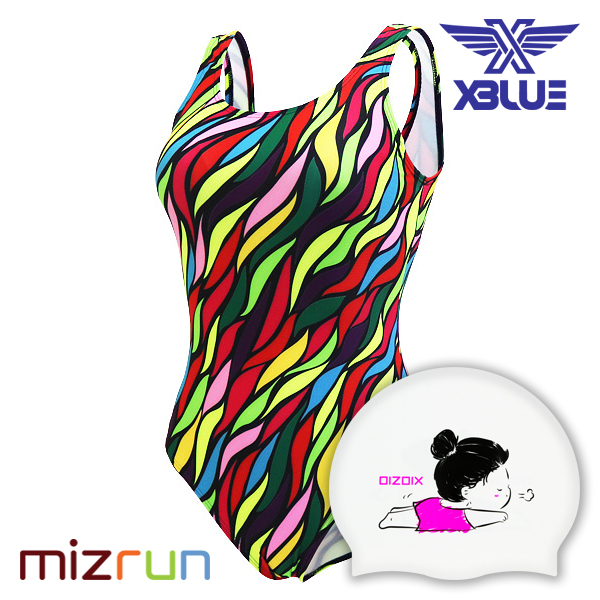 엑스블루 / 여성 아쿠아복 수영복 XBL-0021-27 + 디자인 수모 증정