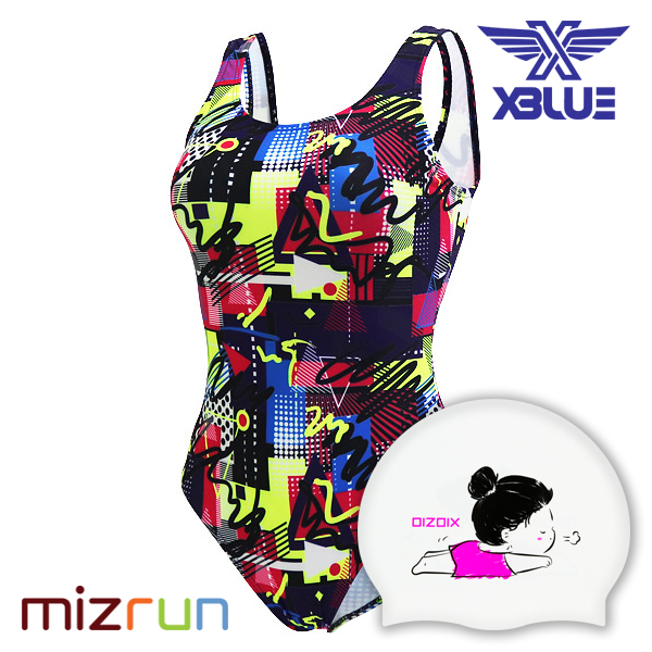 엑스블루 / 여성 아쿠아복 수영복 XBL-0021-31 + 디자인 수모 증정