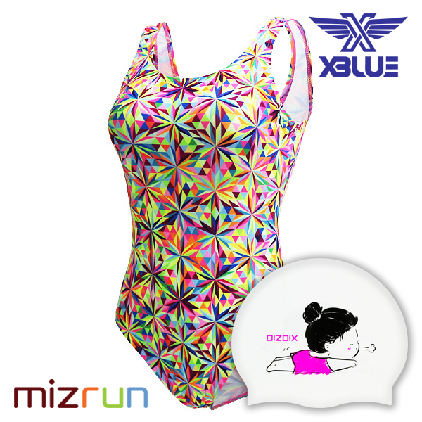 엑스블루 / 여성 아쿠아복 수영복 XBL-0021-33 + 디자인 수모 증정