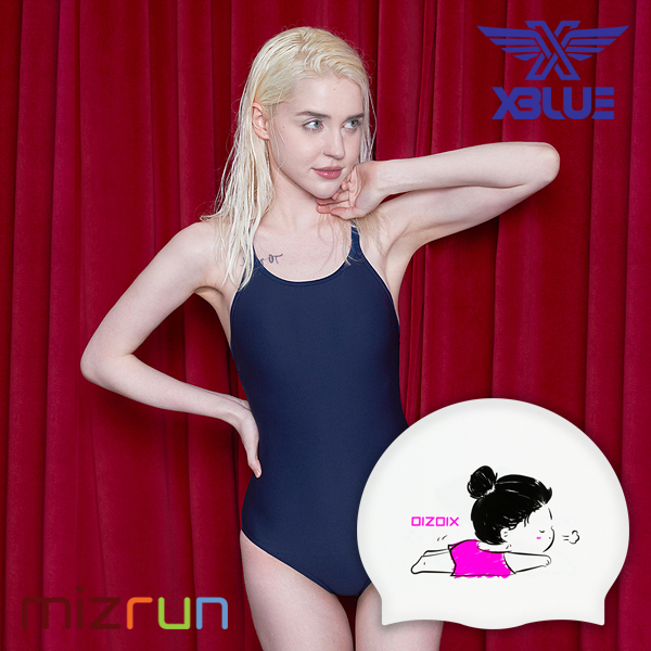 엑스블루 / 여자 수영복 세트 XBL-3003-06 + 디자인 수모 증정