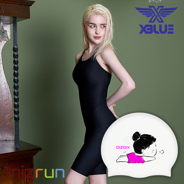 엑스블루 / 여자 수영복 세트 XBL-3035-04 + 디자인 수모 증정